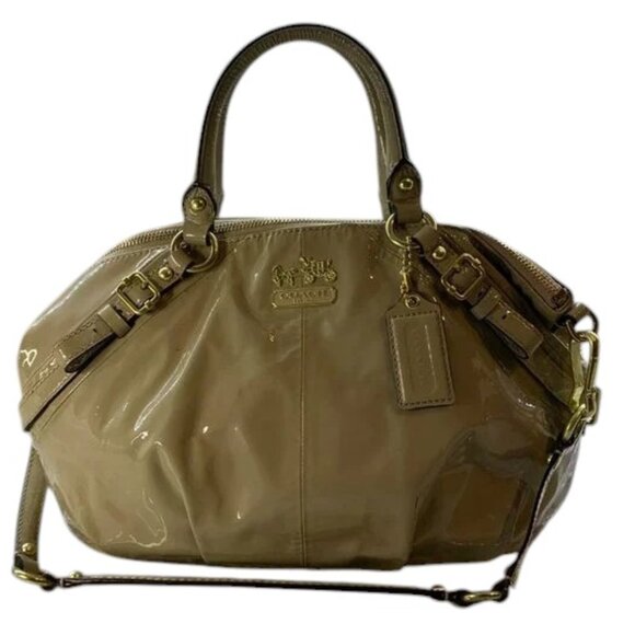 COPY - Coach Madison Patent Sophia Satchel  - Camel - Picture 1 of 14